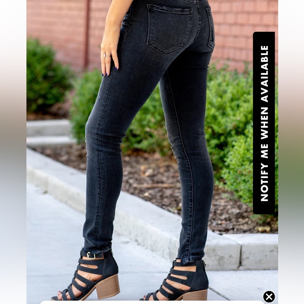 Flying Monkey Atomic High Rise Skinny Jeans Exposed Button Fly in Black size 29 - Picture 13 of 13